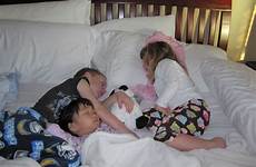 kids girl sleeping baby three night room journey same their