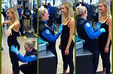 security tsa airport pat down agents pretty awkward check embarrassing some people but workers times very made when lady girl