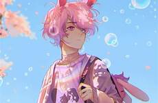 bunny boy anime kawaii cm astrocat pink cute ears boys manga chibi sama drawing oc character hair deviantart characters choose