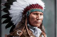 colorized native american indian sitting chief bull indians americans louie lakota son john faces hunkpapa life man familiar amazing circa