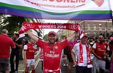 gooners gay proud them supporting arsenal marched fc banner saturday under