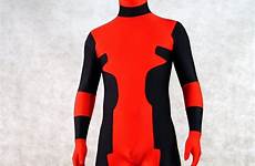 body full deadpool cosplay lycra costume red zentai superhero suits adult hot sale
