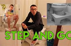 toilet posture step go trying