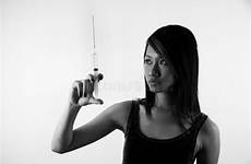 injection stock painful needle checking girl