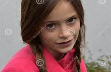 cute girl teenager pigtails teenage stock