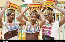 hausa cultural nigerian traditional their nigeria fulani stock girls alamy costume showcasing lagos man