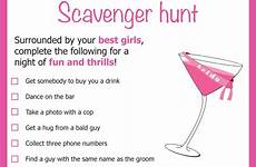 hunt scavenger bachelorette game card games party vegas etsy bridal night cards parties shower fun saved
