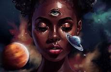 painting girl woman third eye cartoon artwork god illustration instagram afro female choose board
