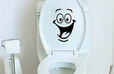 wc toilet face bathroom sticker smiley funny mural shipping decor wall