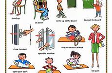 classroom esl anglais commands vocabulaire englisch klassenzimmer teachers islcollective langue gemerkt uc