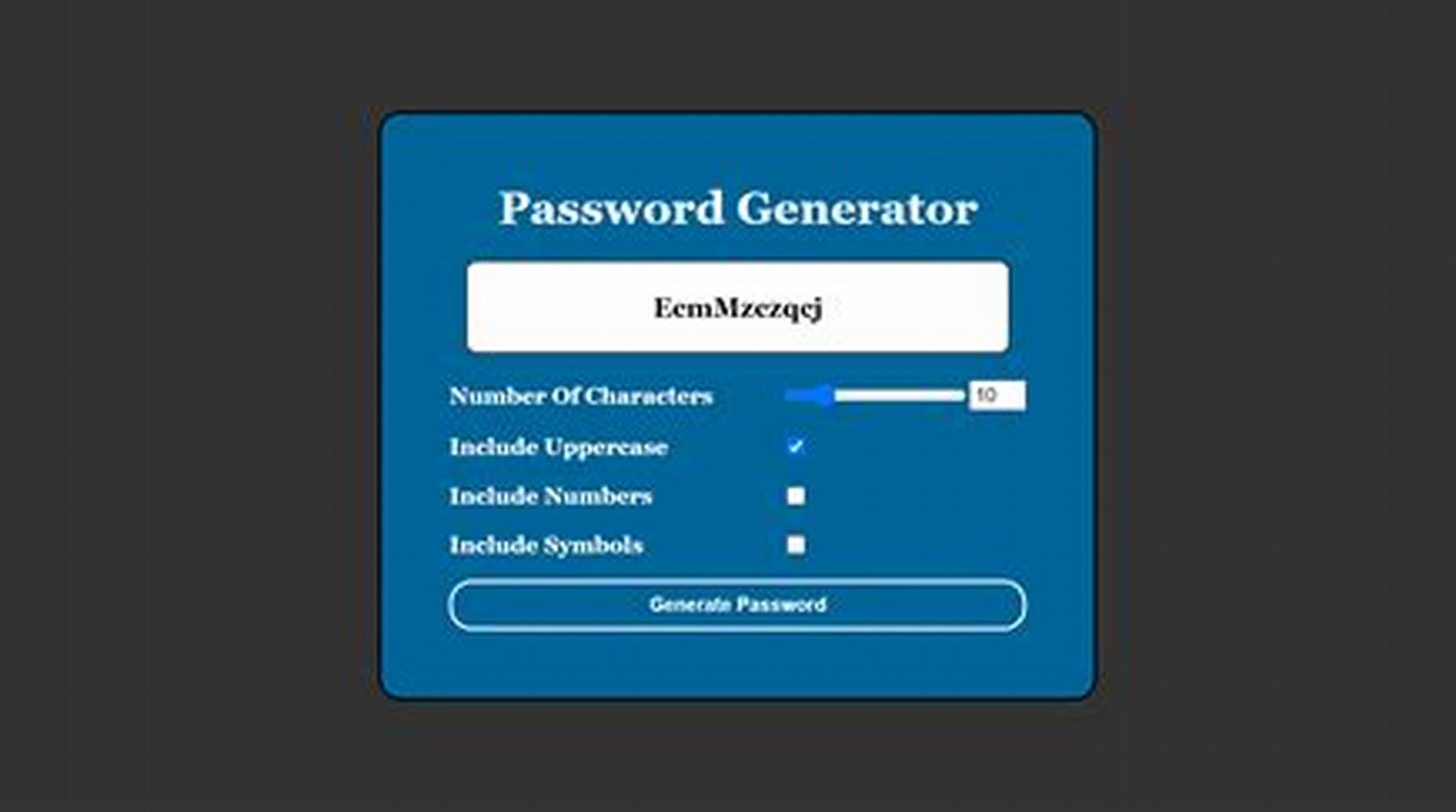 Password Generator