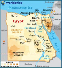 Image result for map of egypt