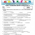 Soal UTS IPA Kelas 5 Semester 2 Indonesia
