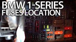 Where are fuses in BMW 1-Series (E81 E82 E87 E88 fusebox location)