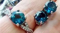 Size 8 ♾️💍 Genuine London Blue Topaz Ring and Stud Earrings #followerseveryone #mothersdaygiftideas #LondonBlueTopaz #followers #treatyourself #fypシ #foryou #forher #fyp #reelsfyp #reelsvideoシ #reels @highlight | Michelle N Ed