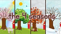 The four seasons, spring, summer, autumn and winter, with baby animals and sounds