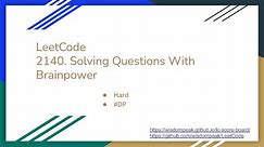 【每日一题】LeetCode 2140. Solving Questions With Brainpower