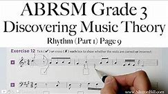 ABRSM Discovering Music Theory Grade 3 Rhythm (Part 1) Page 9 with Sharon Bill