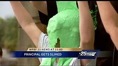 Principal gets slimed by students