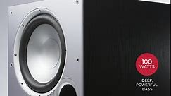 Polk Audio PSW10 10" Powered Subwoofer – Power Port Technology, Up to 100 Watts, Big Bass in Compact Design, Easy Setup with Home Theater Systems, Timbre-Matched with Monitor & T-Series Polk Speakers