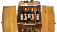 Wine Barrel Shaped Wine Holder, Bar Storage Lockable Storage Cabinet - Bed Bath & Beyond - 32112320