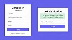 Login & Signup Form with Email Verification using PHP and MySQL