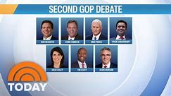 Here's the lineup for the second GOP presidential debate