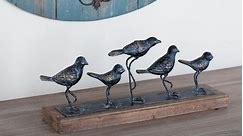 Grey Iron Farmhouse Sculpture Birds 7 x 18 x 4 - 18 x 4 x 7 - Bed Bath & Beyond - 21147666
