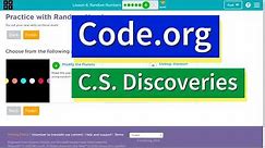 Code.org Lesson 6.6B Random Numbers | Practice B | Tutorial with Answers | Unit 3 C.S. Discoveries