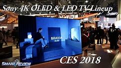 CES 2018 | Sony OLED & LED 4K TV Lineup | 4K HDR Processor X1 Extreme | A8F & AF8 Series