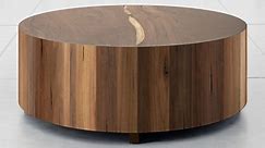 Dillon Natural Yukas Wood 40" Round Coffee Table   Reviews | Crate & Barrel