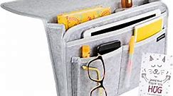 Bedside Caddy Hanging Organizer - Eco Friendly & Extra Storage Bed Pockets Bedside Storage Organizer for Dorm, Mattress, Couch, Shelf & Bunk Bed Caddy - Large Size, Grey