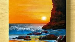 Sunset Seascape Acrylic Painting