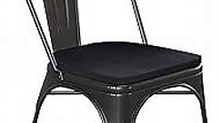 Flash Furniture Metal Colorful Restaurant Chair, 20" Dx18 Wx33 H, Black/Black