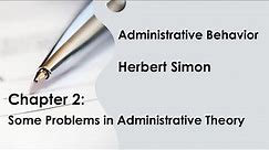 Herbert Simon's Administrative Behavior: Chapter 2