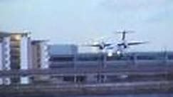 Planes taking off and landing at London City Airport (LCY)