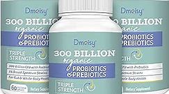 300 Billion CFU Probiotics - Probiotics for Women and Men, 12 Probiotic Strains Plus Prebiotic, Max Potent for Overall Digestive & Gut Health, Immune Support, Shelf Stable - 180 Capsules