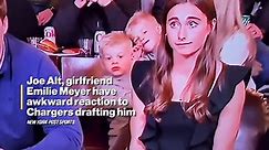 Joe Alt, girlfriend Emilie Meyer have awkward reaction to Chargers drafting him