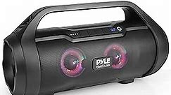 Pyle Wireless Portable Bluetooth Boombox Speaker - 500W 2.0CH Rechargeable Boom Box Speaker Portable Barrel Loud Stereo System with AUX Input/USB/SD/Fm Radio, 3" Subwoofer, Voice Control - PBMWP185