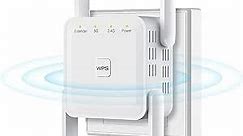 WiFi Extender Booster Repeater for Home & Outdoor, Super Booster 1200Mbps(6000sq.ft), WiFi 2.4&5GHz Dual Band WPS WiFi Signal Strong Penetrability, 360° Coverage, Supports Ethernet Port