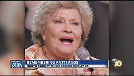 Country music singer Patti Page passes away at age 85