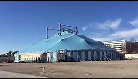 Circus Krone Zelt auf der Theresienwiese steht schon! (04.03.2019)
