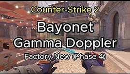 Knife Bayonet - Gamma Doppler (Phase 4) - Factory New (FN) (16:9) - Counter-Strike 2 (CS2)