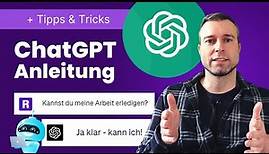 ChatGPT Tutorial für Anfänger (deutsch) 👉🏻 + praktische Tipps | komplette Anleitung