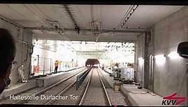 Erste Testfahrt durch den Karlsruher Stadt- und Straßenbahntunnel