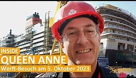 Inside Cunard's Queen Anne: Ein Besuch in der Fincantieri-Werft Marghera am 5. Oktober 2023