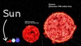 The Largest Star in the Universe - Size Comparison