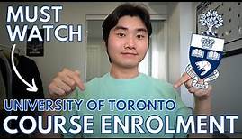 UOFT COURSE ENROLMENT TIPS | How to Choose Courses & Electives at University of Toronto