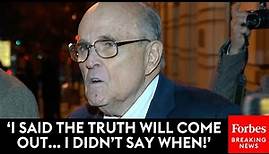 BREAKING NEWS: Rudy Giuliani Defends Comments To Reporters From Yesterday