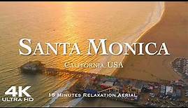 SANTA MONICA 2024 🇺🇸 Drone Aerial 4K Venice Beach LA | Los Angeles California | USA United States